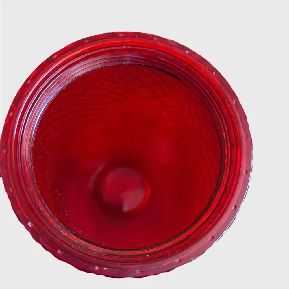 Starbucks 2021 Red Jeweled Holiday Tumbler Grid Textured Lid Straw Venti 24oz